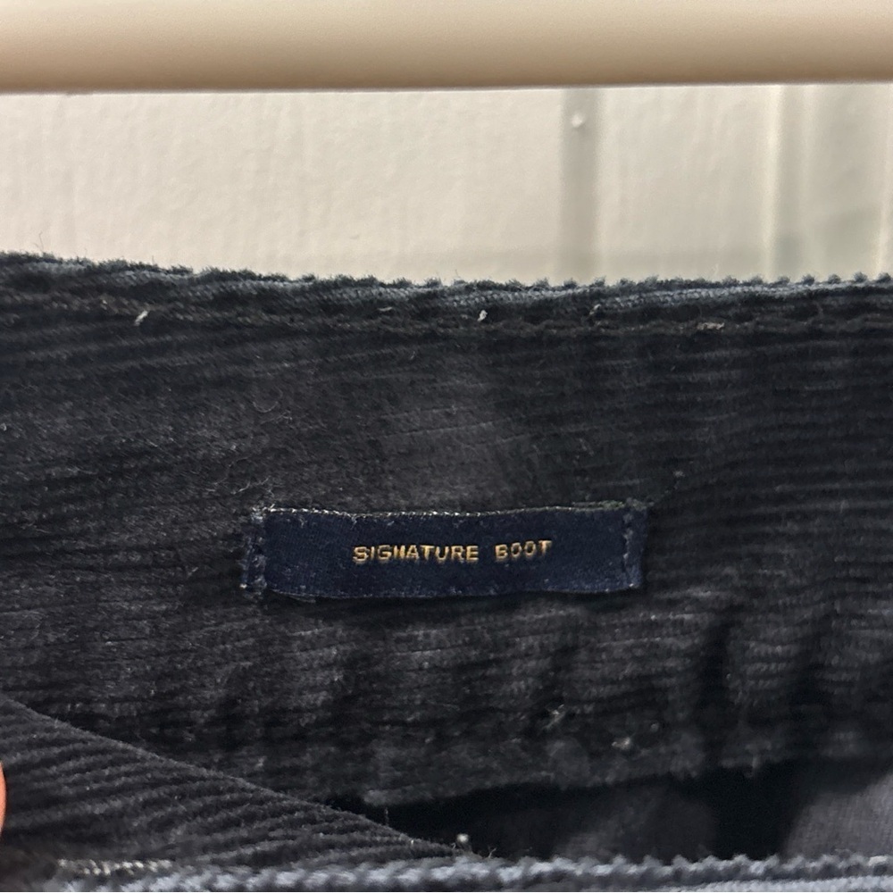 Talbots Women’s Signature Boot Cut Corduroy Pants Size 16W Petite Black Stretch - Picture 3 of 6